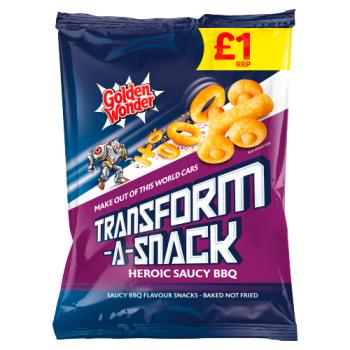 Golden Wonder Transform-a-snack Heroic Saucy Bbq Flavour Snacks 90g