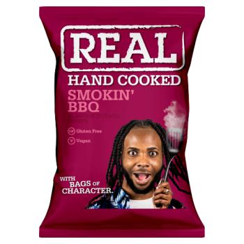 Real Hand Cooked Smokin' BBQ Flavour Potato Crisps 35g