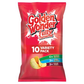 Golden Wonder Fully Flavoured Variety Pack 10 x 25g (250g)