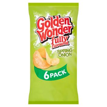 Golden Wonder Fully Flavoured Spring Onion 6 x 25g
