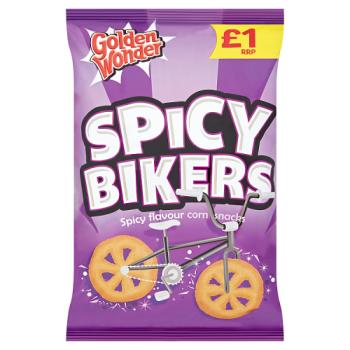 Golden Wonder Spicy Bikers Spicy Flavour Corn Snacks 60g