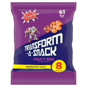 Golden Wonder Transform-A-Snack Saucy BBQ Flavour Snacks 8 x 12g (96g)