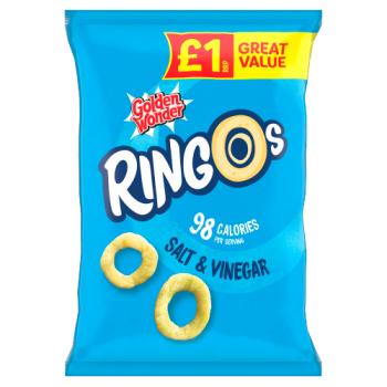 Golden Wonder Ringos Salt & Vinegar 40g