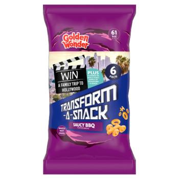 Golden Wonder Saucy BBQ Flavour Snacks 6 x 12g