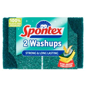 Spontex 2 Washups Sponge Scourers