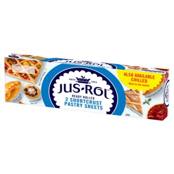 Jus-Rol Ready Rolled Shortcrust Pastry Sheets 2 x 320g (640g)