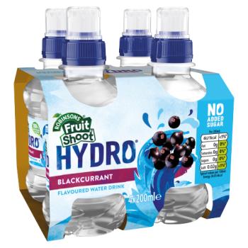 Robinsons Fruit Shoot Hydro Blackcurrant Flavoured Water Drink 4 x 200ml