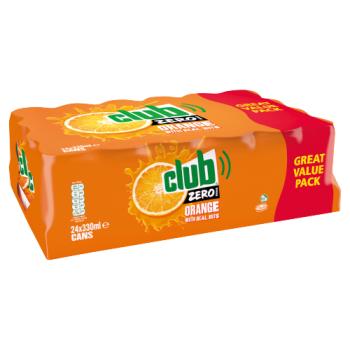 Club Zero Orange Cans 24 x 330ml