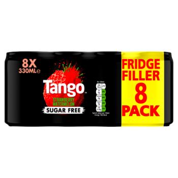 Tango Strawberry & Watermelon Sugar Free Can 8 X 330ml