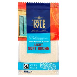 Tate & Lyle Fairtrade Light Soft Brown Cane Sugar Mediterranean Inspired 325g