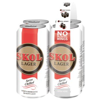 Skol Lager Beer 4 x 440ml Cans
