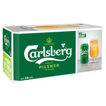 Carlsberg Pilsner Lager Beer 15 x 440ml Cans