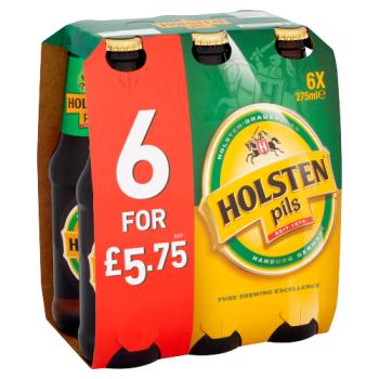 Holsten Pils Lager Beer 6 x 275ml PM £5.75 Bottles