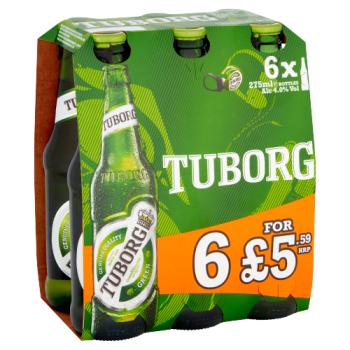Tuborg Lager 6 X 275ml Pmp £5.59