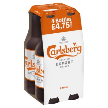 Carlsberg Export Lager Beer 4 x 330ml PM £4.75 Bottles