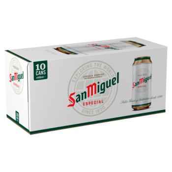 San Miguel Premium Lager Beer 10 x 440ml Cans