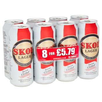 Skol Lager 8 x 500ml
