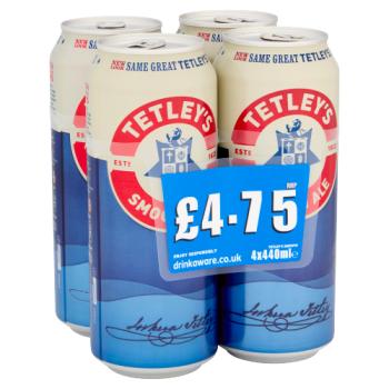 Tetley's Smooth Ale Beer 4 x 440ml 