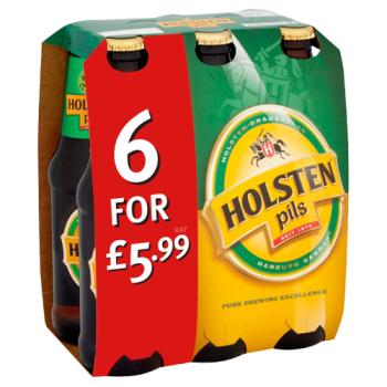 Holsten Pils Lager Beer 6 x 275ml PM £5.99 Bottles