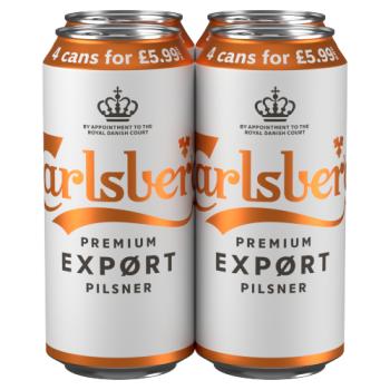 Carlsberg Premium Export Pilsner 4 x 440ml PMP £5.99