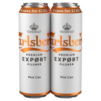 Carlsberg Premium Export Pilsner Pint Can 4 x 568ml RRP £7.25