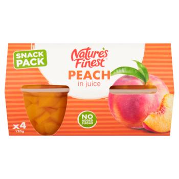 Nature's Finest Peach in Juice 4 x 120g (480g)