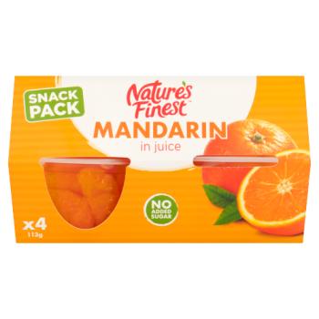 Nature's Finest Mandarin in Juice 4 x 113g (452g)