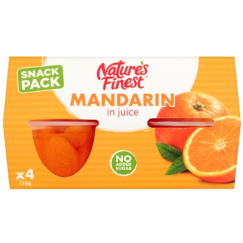 Nature's Finest Mandarin in Juice 4 x 113g (452g)
