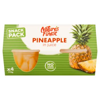 Nature's Finest Pineapple in Juice 4 x 113g (452g)