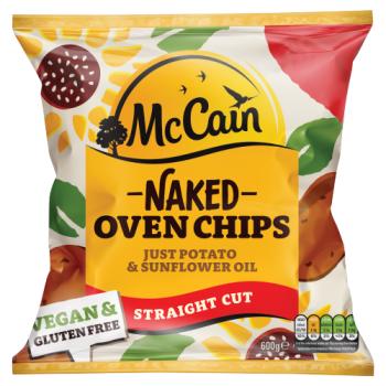 McCain Straight Cut Naked Oven Chips 600g