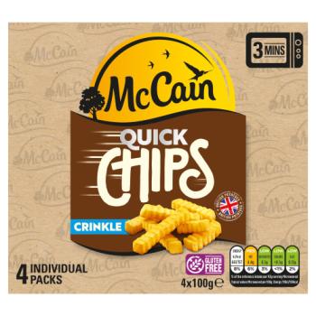 McCain Crinkle Quick Chips 4 x 100g (400g)