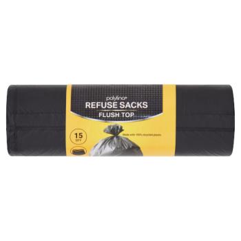 Polylina 15 Flush Top Refuse Sacks