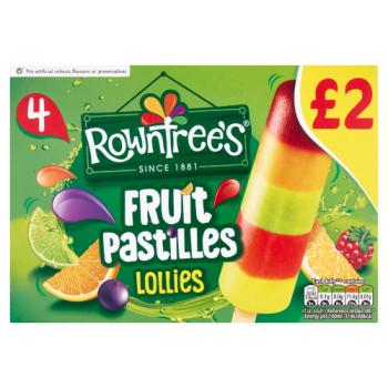 Rowntree's Fruit Pastilles Ice Lollies 4x65ml