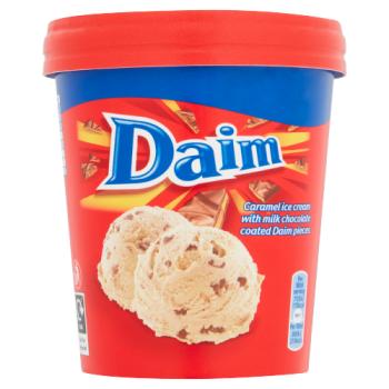 Daim Caramel Ice Cream With Milk Chocolate Coated Daim Pieces 480ml