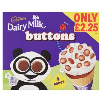 Cadbury Dairy Milk Buttons 4 × 100ml (400ml)