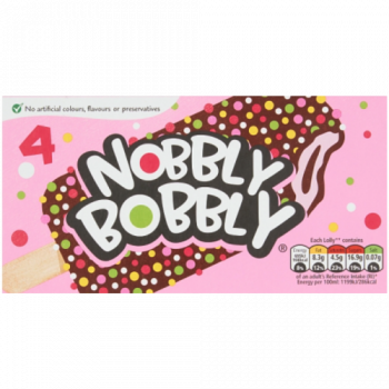 Nobbly Bobbly Strawberry & Chocolate Nobbly Ice Lolly 4 x 60ml