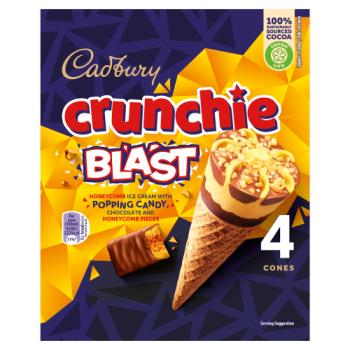 Cadbury Crunchie Blast Cones 4 x 100ml (400ml)