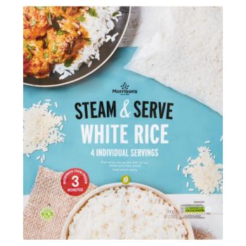 Morrisons Steam & Serve White Rice 4 x 200g (800g)