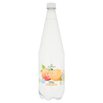 Morrisons Orange & Peach Flavoured Still Spring Water 1Litre