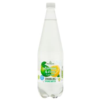 Morrisons Lemon & Lime Flavoured Sparkling Spring Water 1 Litre