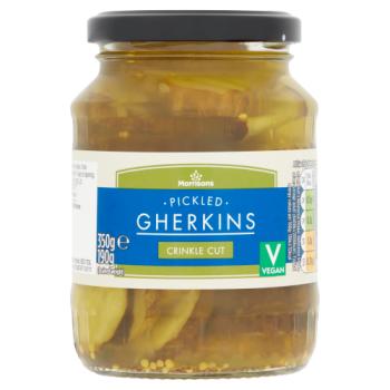 Morrisons Pickled Gherkins Crinkle Cut 350g