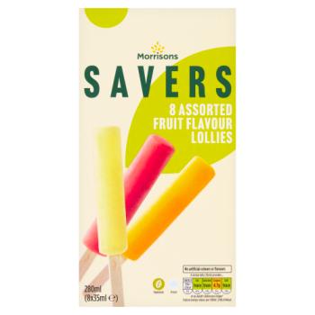 Morrisons Savers Assorted Fruit Flavour Lollies 8 x 35ml (280ml)