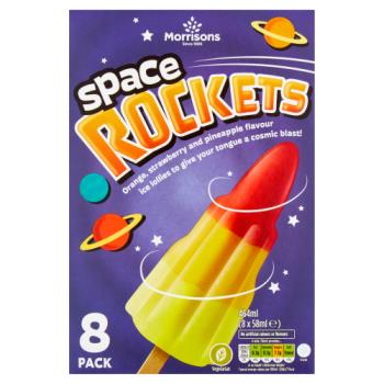 Morrisons Space Rocket Lollies 8 x 58ml (464ml)