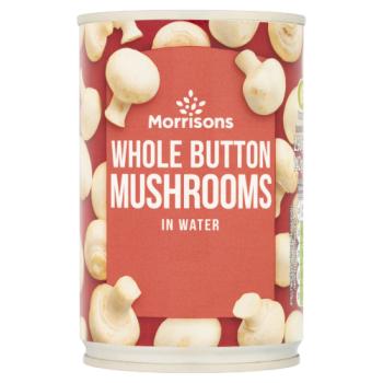 Morrisons Whole Button Mushrooms in Water 290g