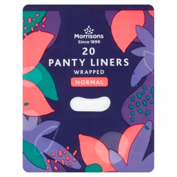 Morrisons 20 Normal Wrapped Panty Liners