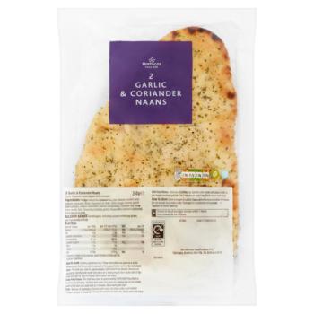 Morrisons 2 Garlic & Coriander Naans 260g