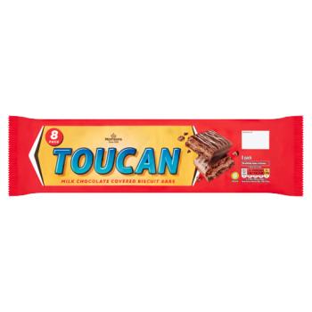 Morrisons 8 Toucan Milk Chocolate Covered Biscuit Bars