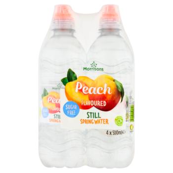 Morrisons Peach Flavoured Still Spring Water 4 x 500ml