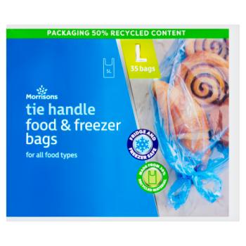 Morrisons 35 Tie Handle Food & Freezer Bags L 5L