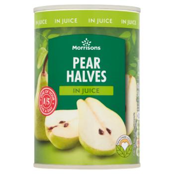 Morrisons Pear Halves in Juice 410g